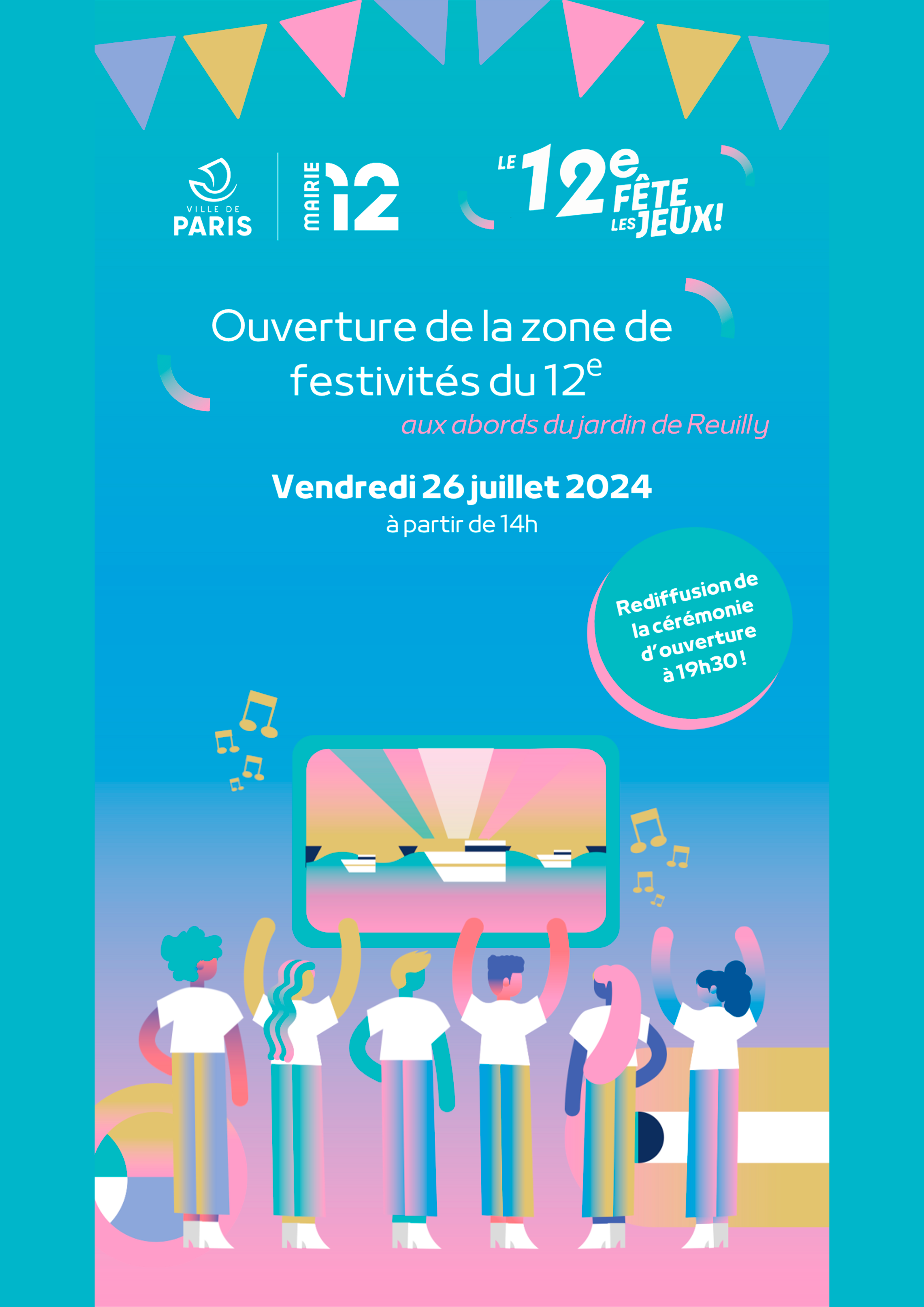 Template d'éléments graphique pour les JO 2024 de la Mairie du 12e