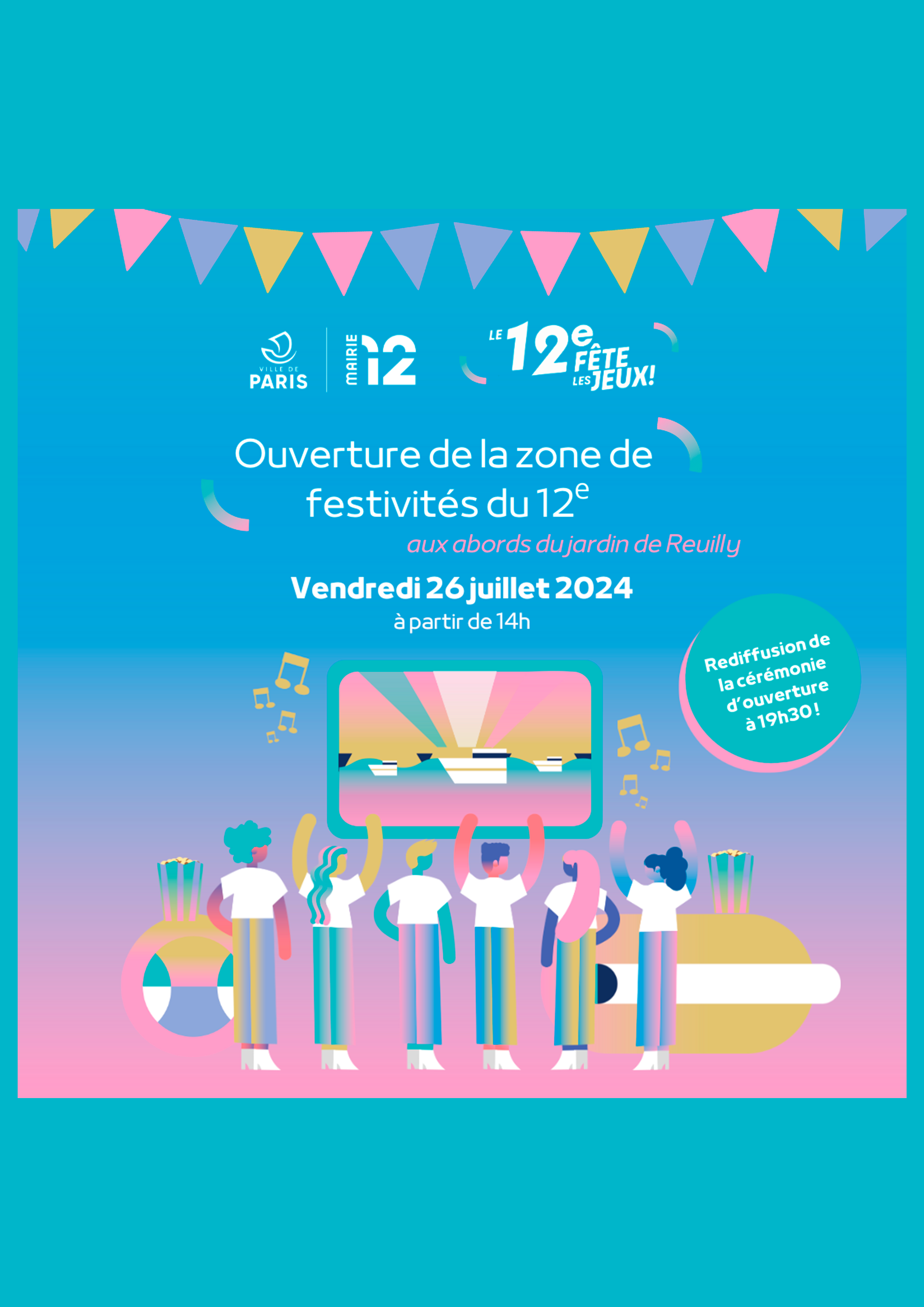 Template d'éléments graphique pour les JO 2024 de la Mairie du 12e