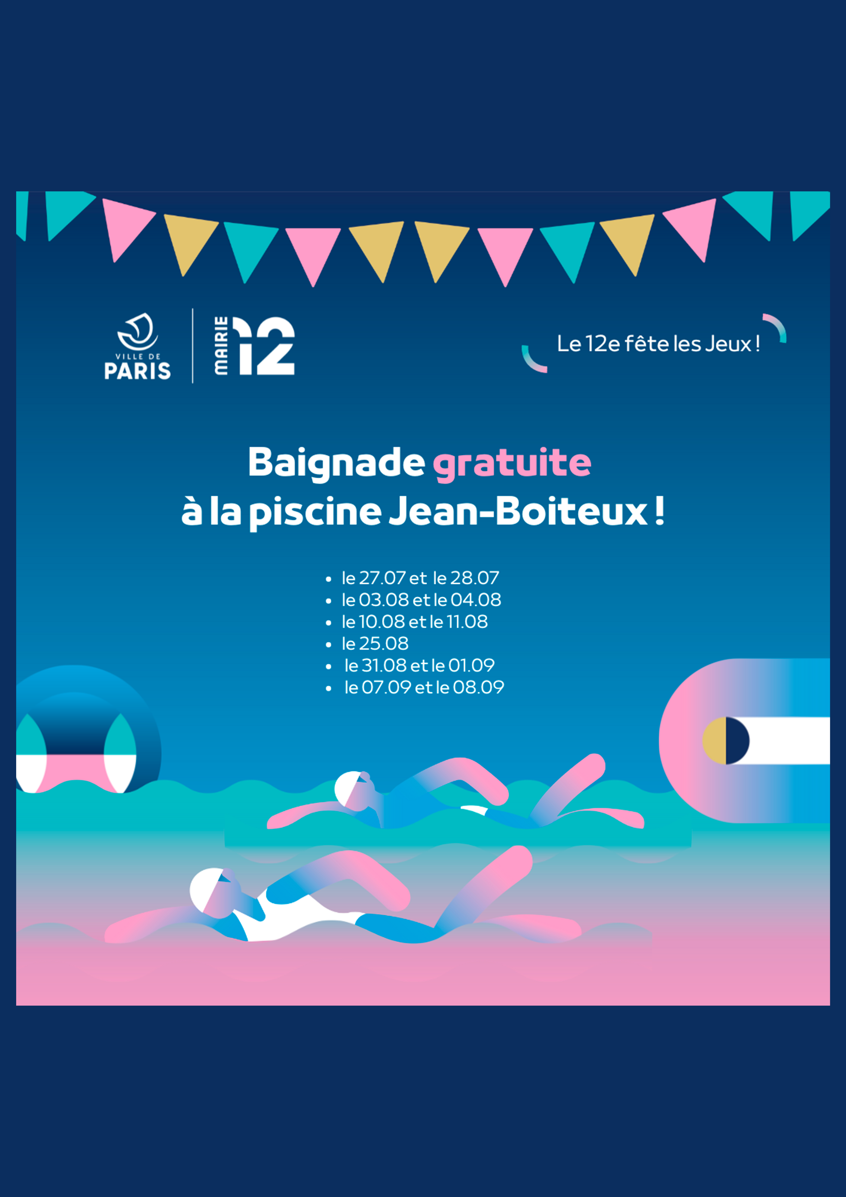 Template d'éléments graphique pour les JO 2024 de la Mairie du 12e