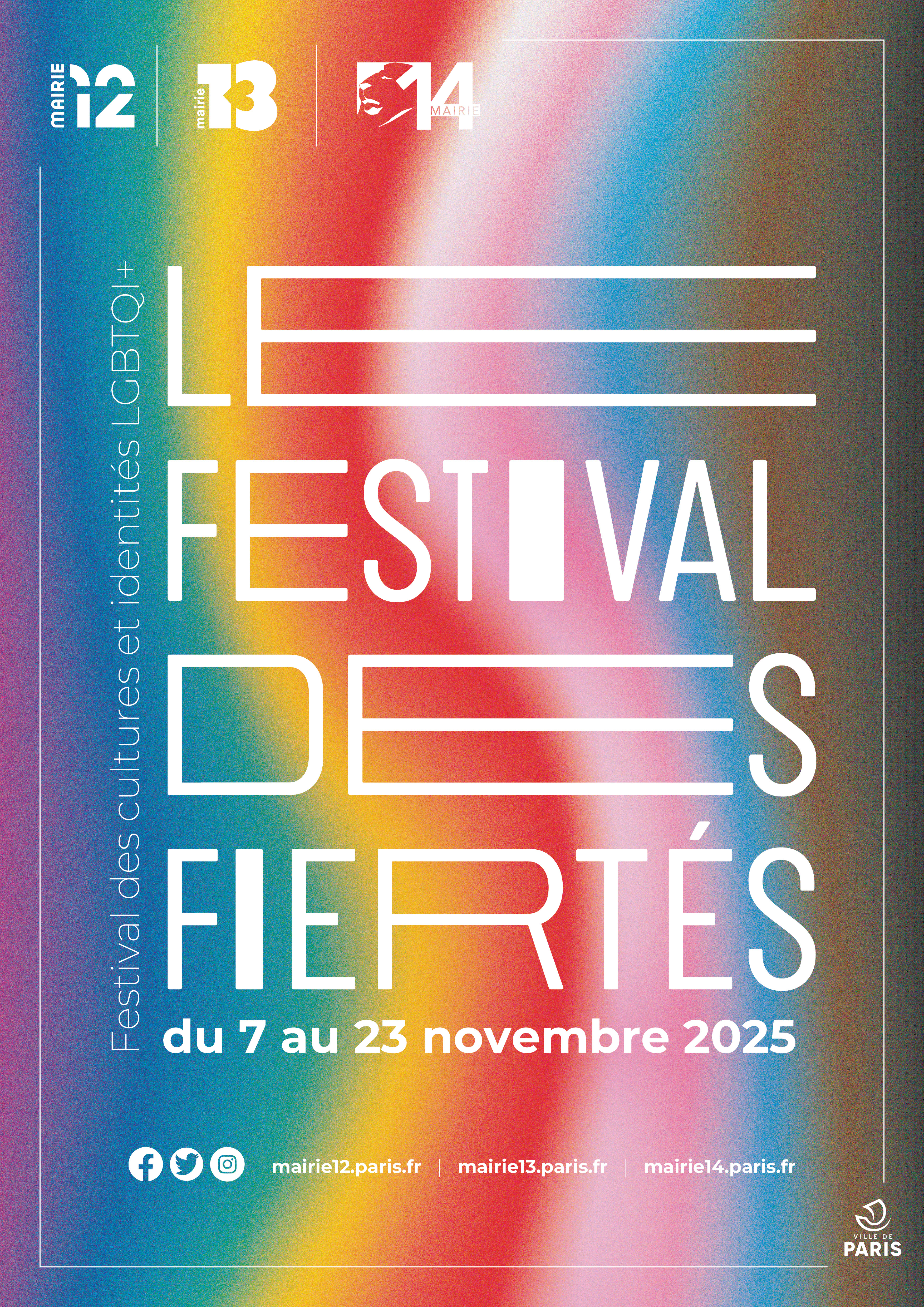 Affiche A3 du Festival des Fiertés 2025