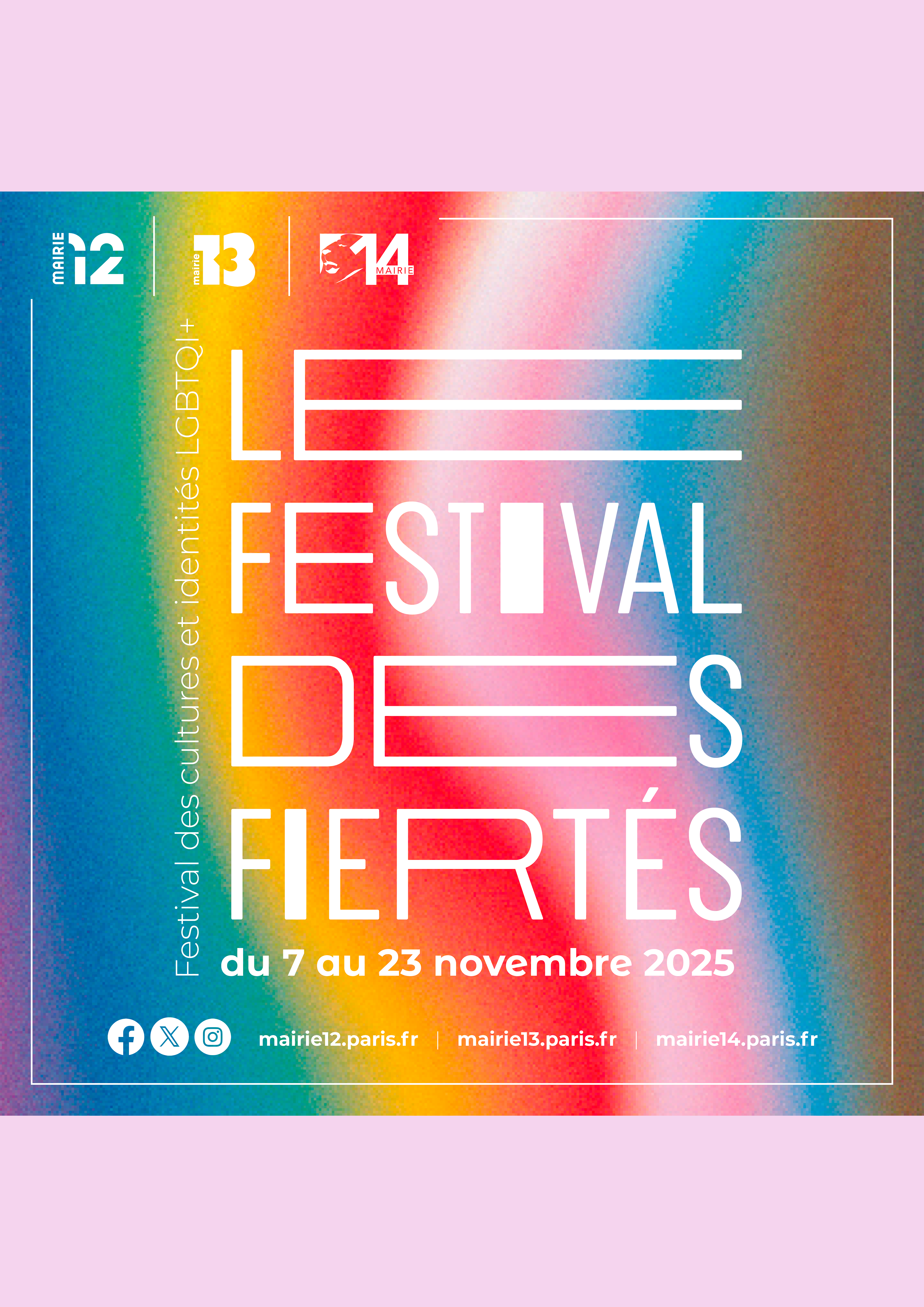 Visuel story instagram pour le Festival des Fiertés 2025