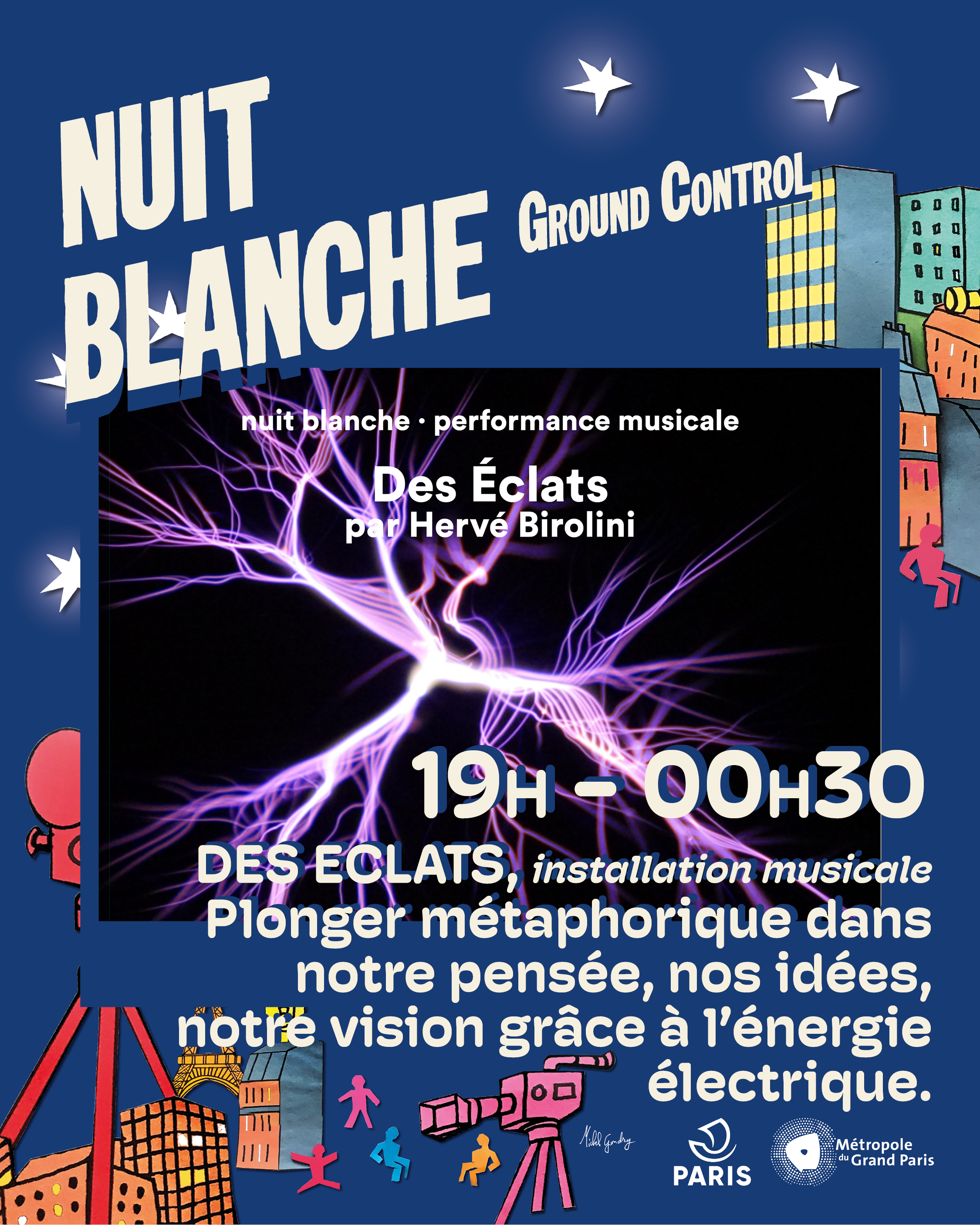 Poste instagram montrant le programme du 12e pour la Nuit Blanche 2025 de la Ville de Paris.