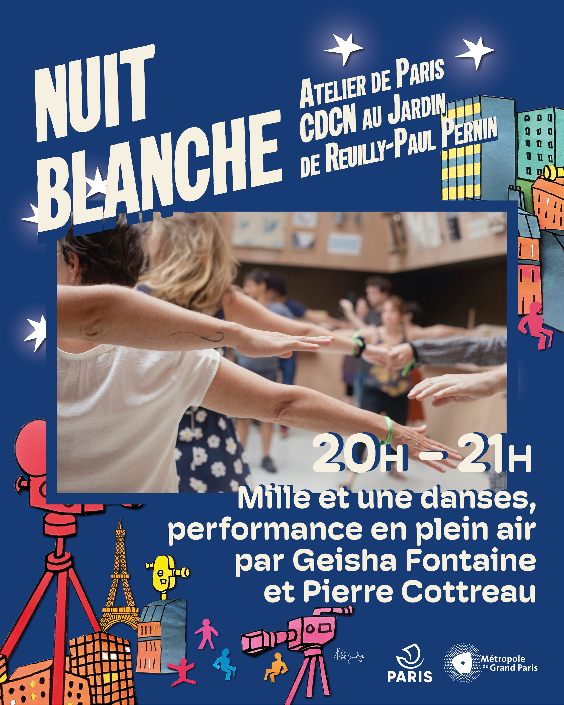 Poste instagram montrant le programme du 12e pour la Nuit Blanche 2025 de la Ville de Paris.