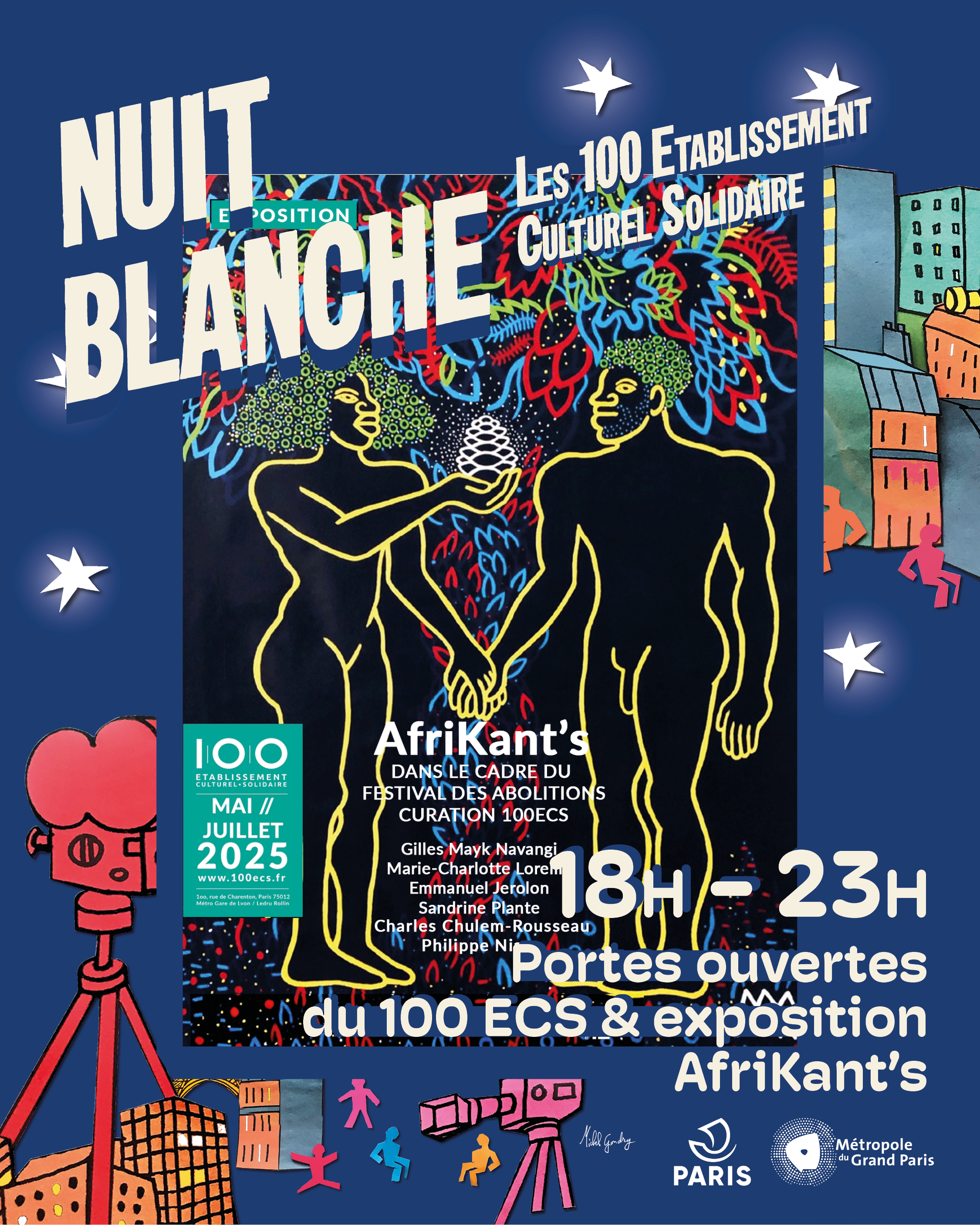 Poste instagram montrant le programme du 12e pour la Nuit Blanche 2025 de la Ville de Paris.