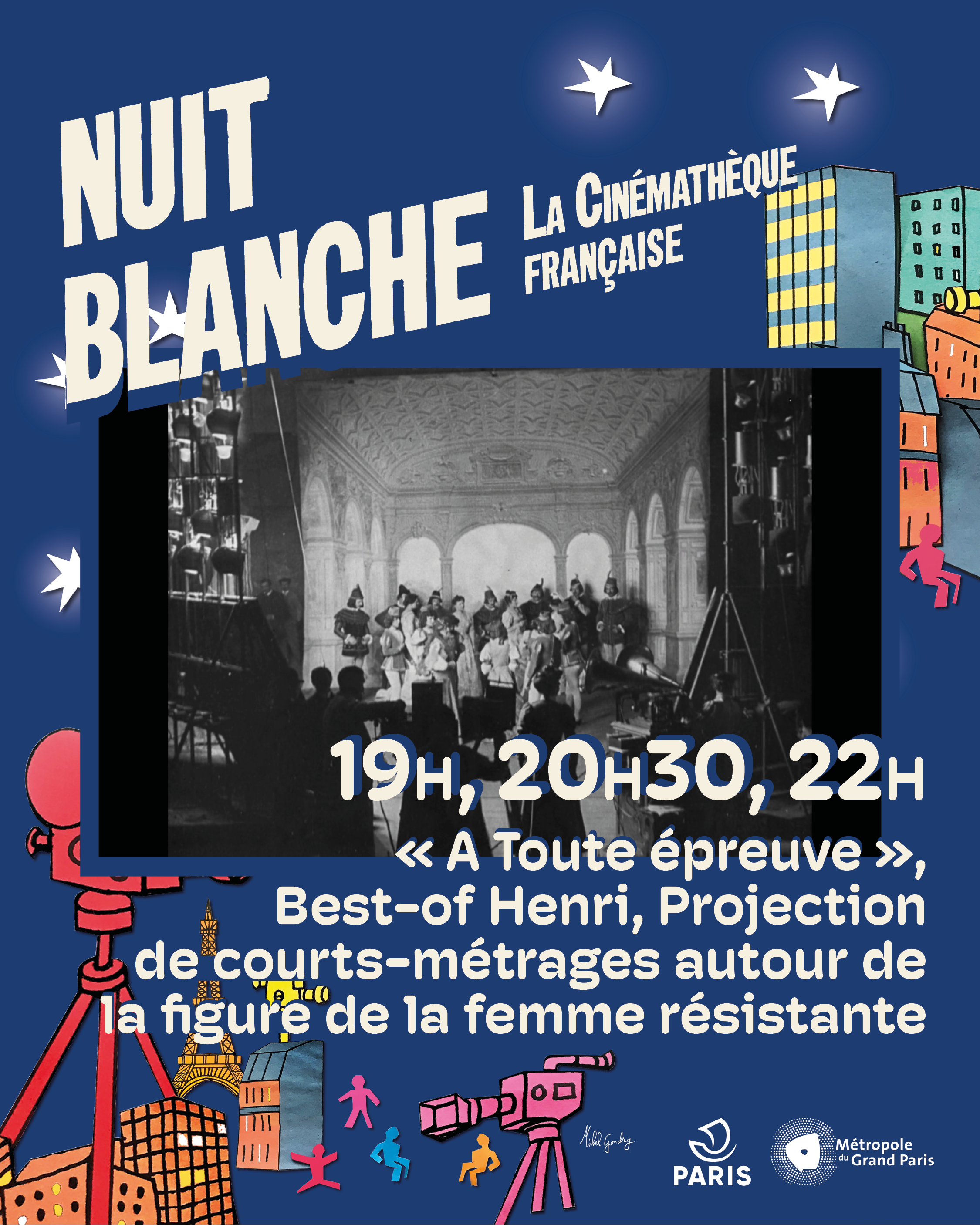 Poste instagram montrant le programme du 12e pour la Nuit Blanche 2025 de la Ville de Paris.