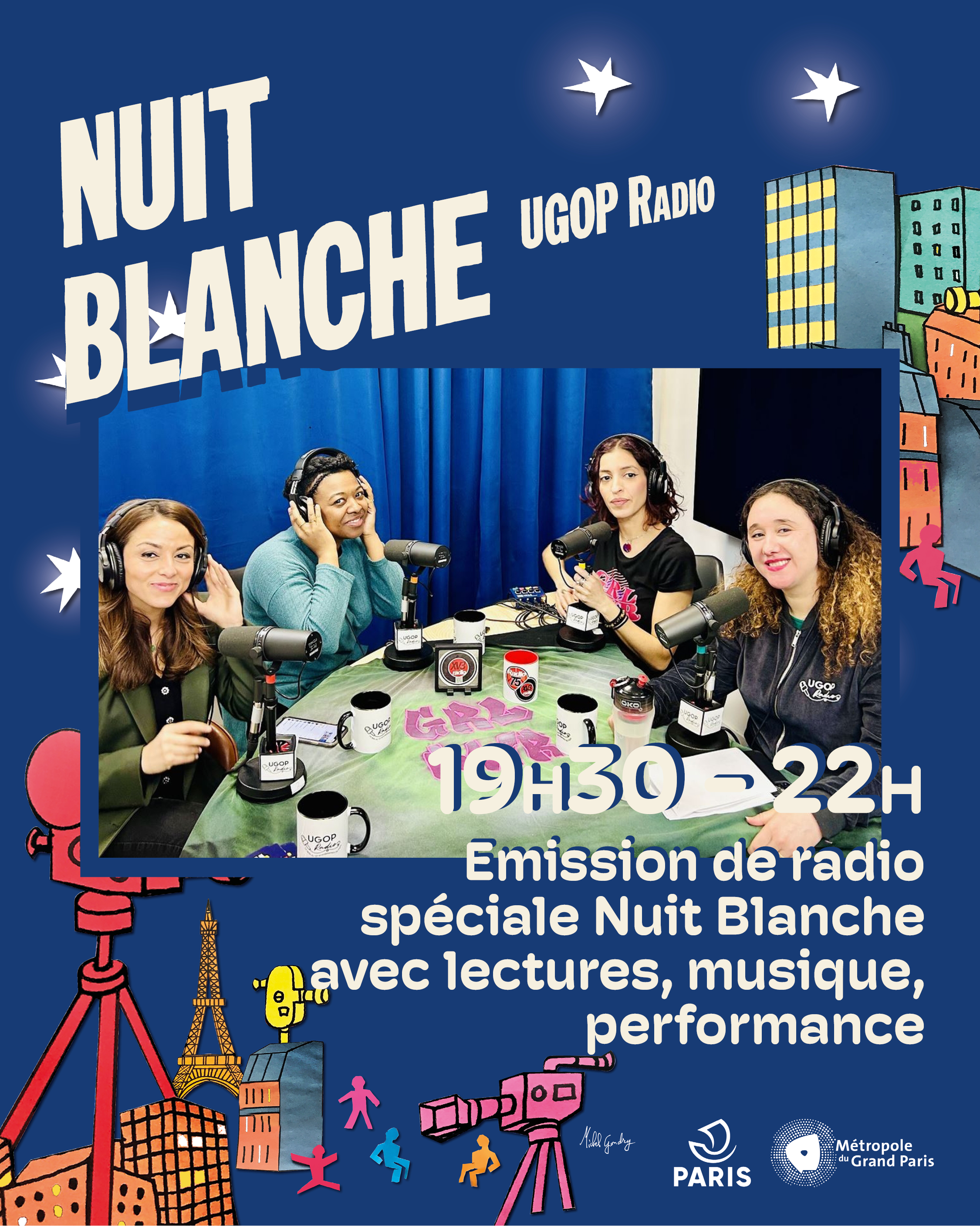 Poste instagram montrant le programme du 12e pour la Nuit Blanche 2025 de la Ville de Paris.