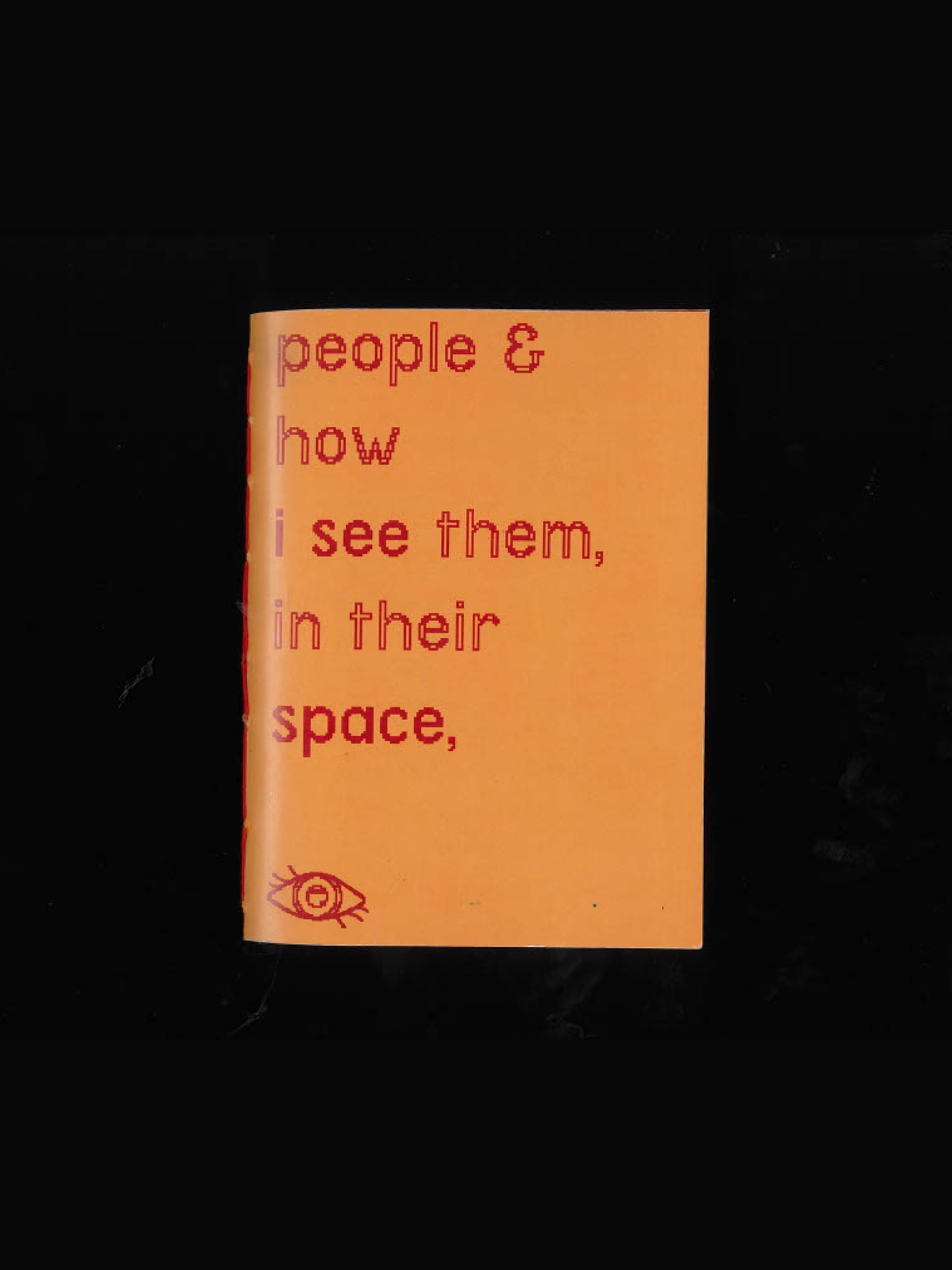 Page de mon fanzine 'People and how i see them, in their space, thoughts, during a moment, a close-up'