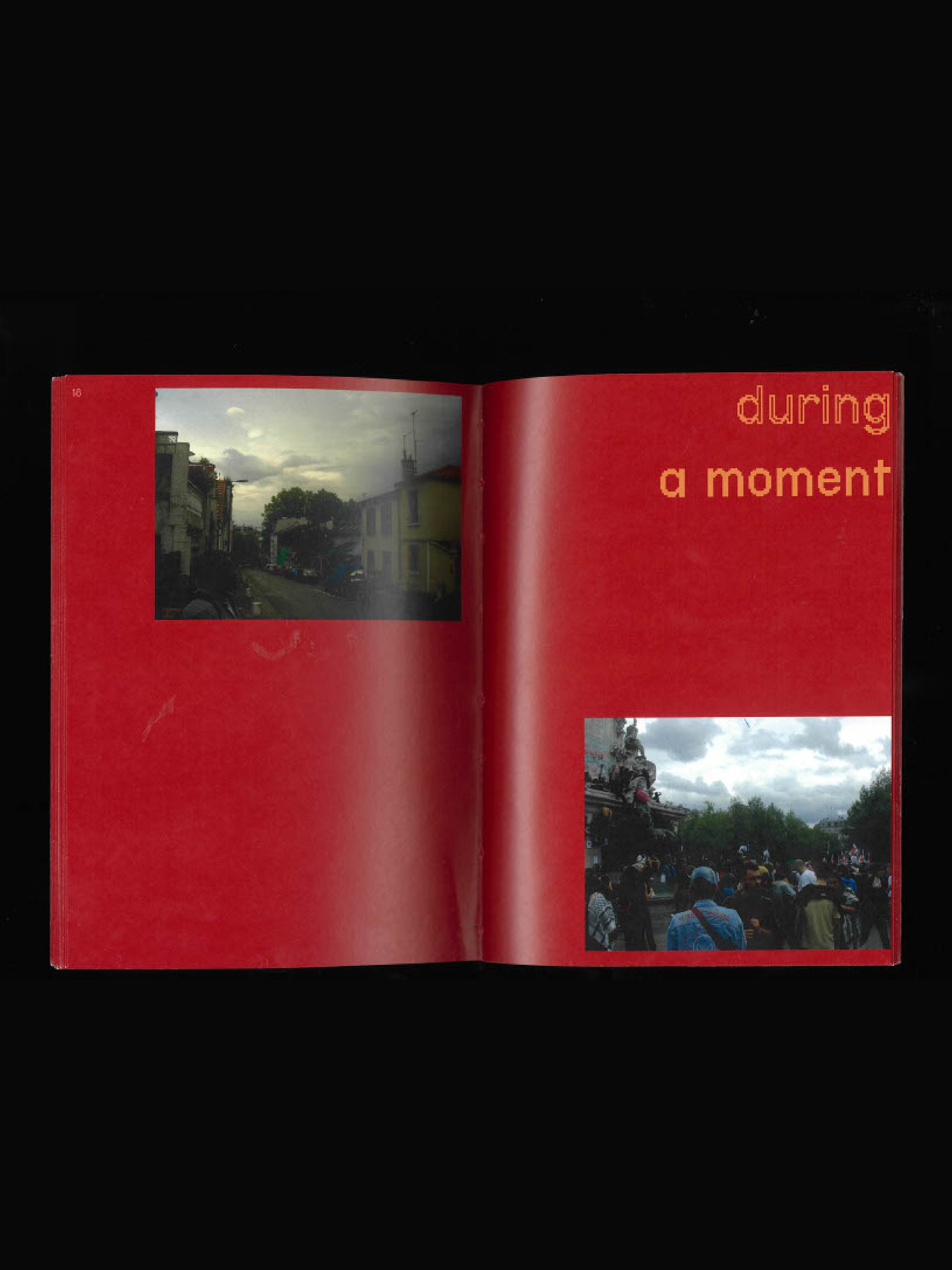 Page de mon fanzine 'People and how i see them, in their space, thoughts, during a moment, a close-up'