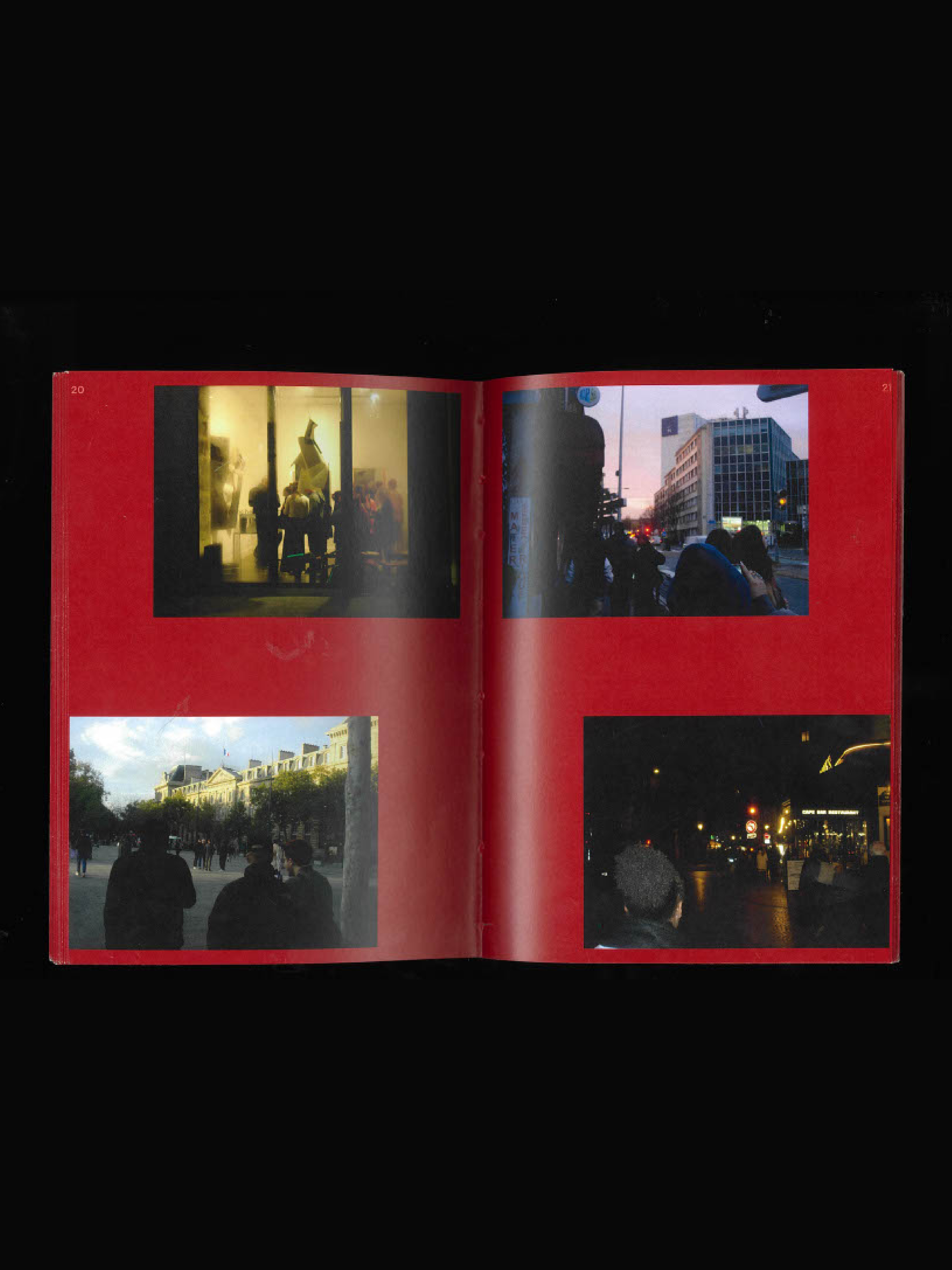 Page de mon fanzine 'People and how i see them, in their space, thoughts, during a moment, a close-up'