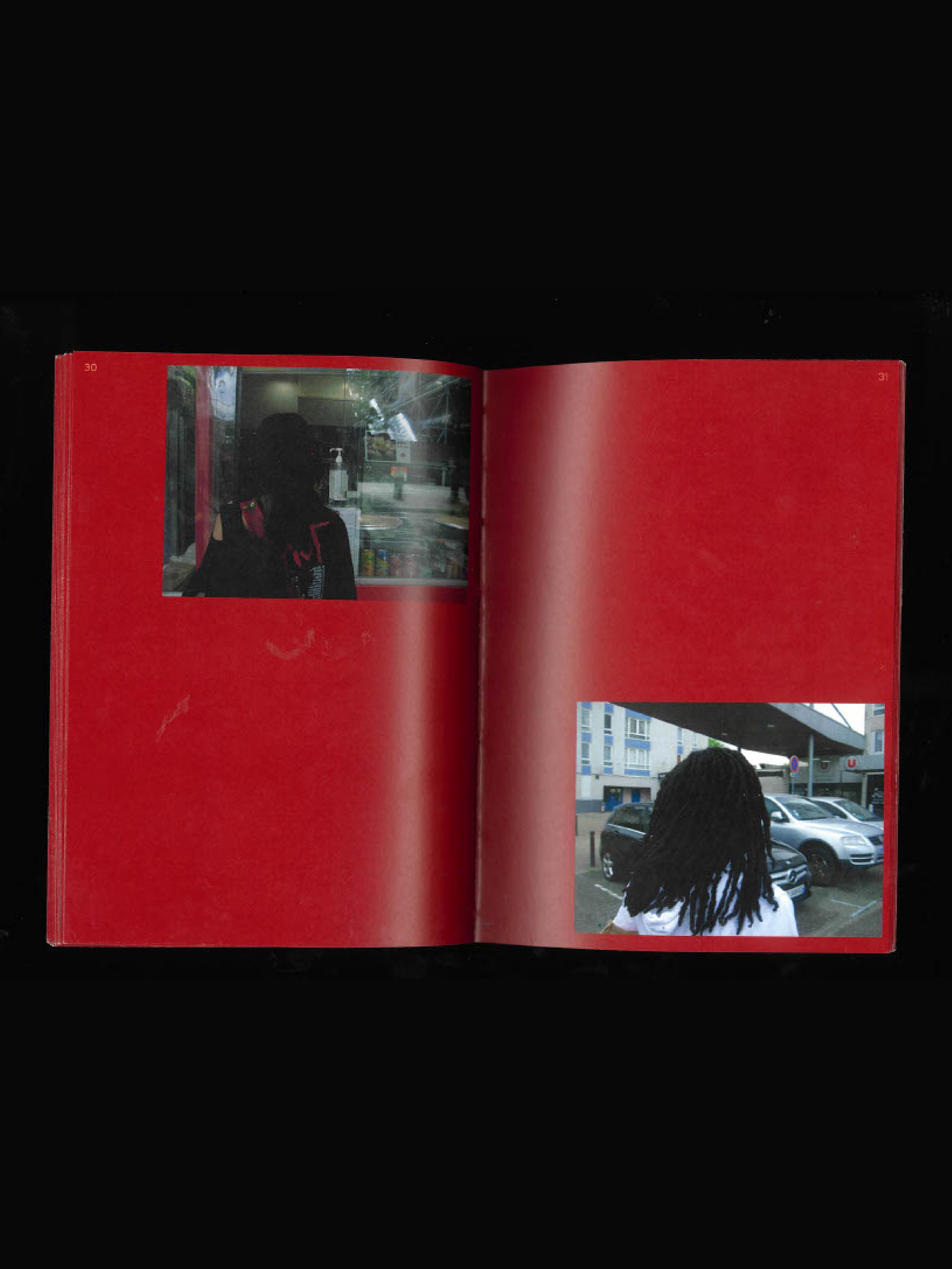 Page de mon fanzine 'People and how i see them, in their space, thoughts, during a moment, a close-up'