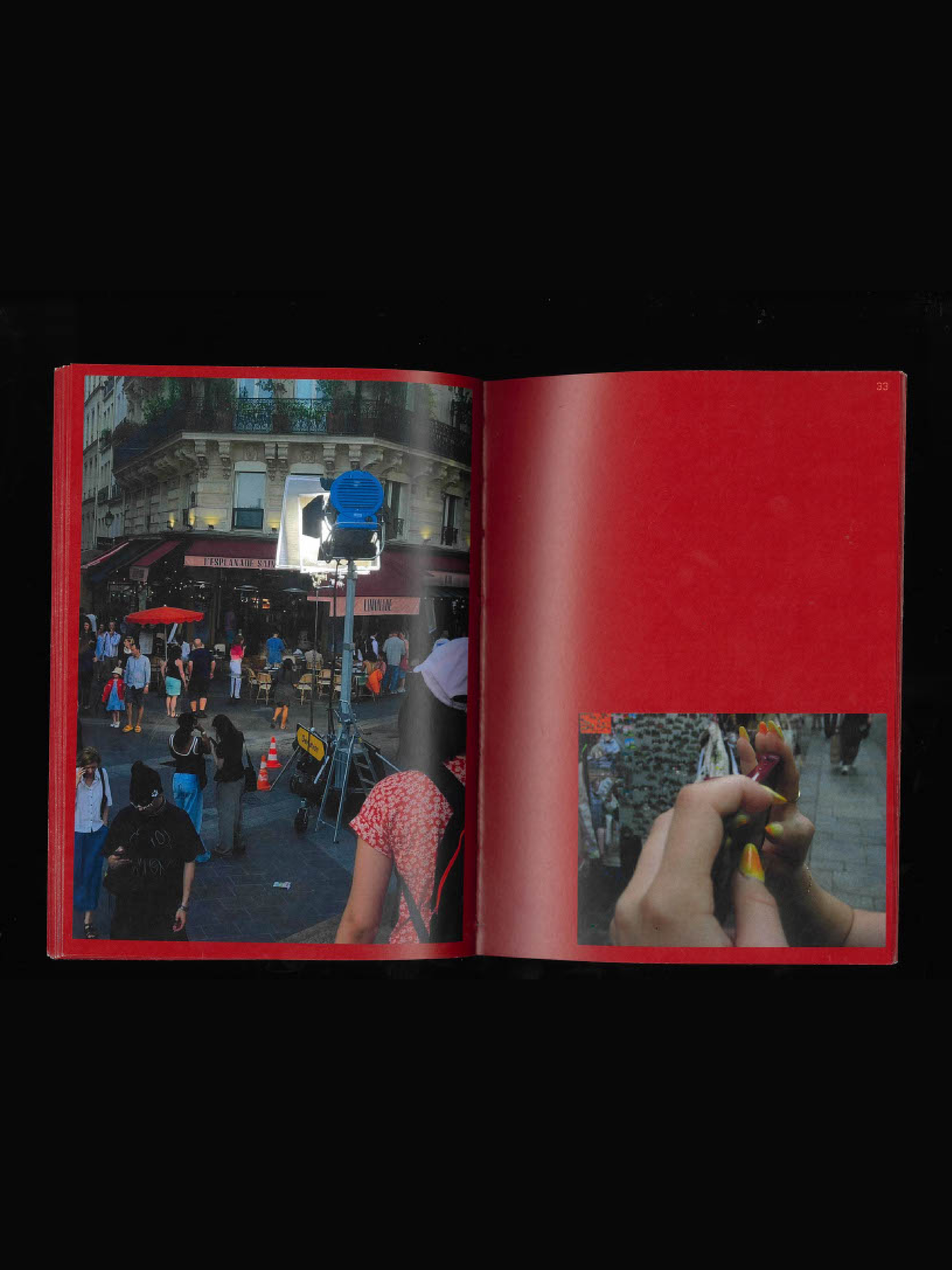 Page de mon fanzine 'People and how i see them, in their space, thoughts, during a moment, a close-up'