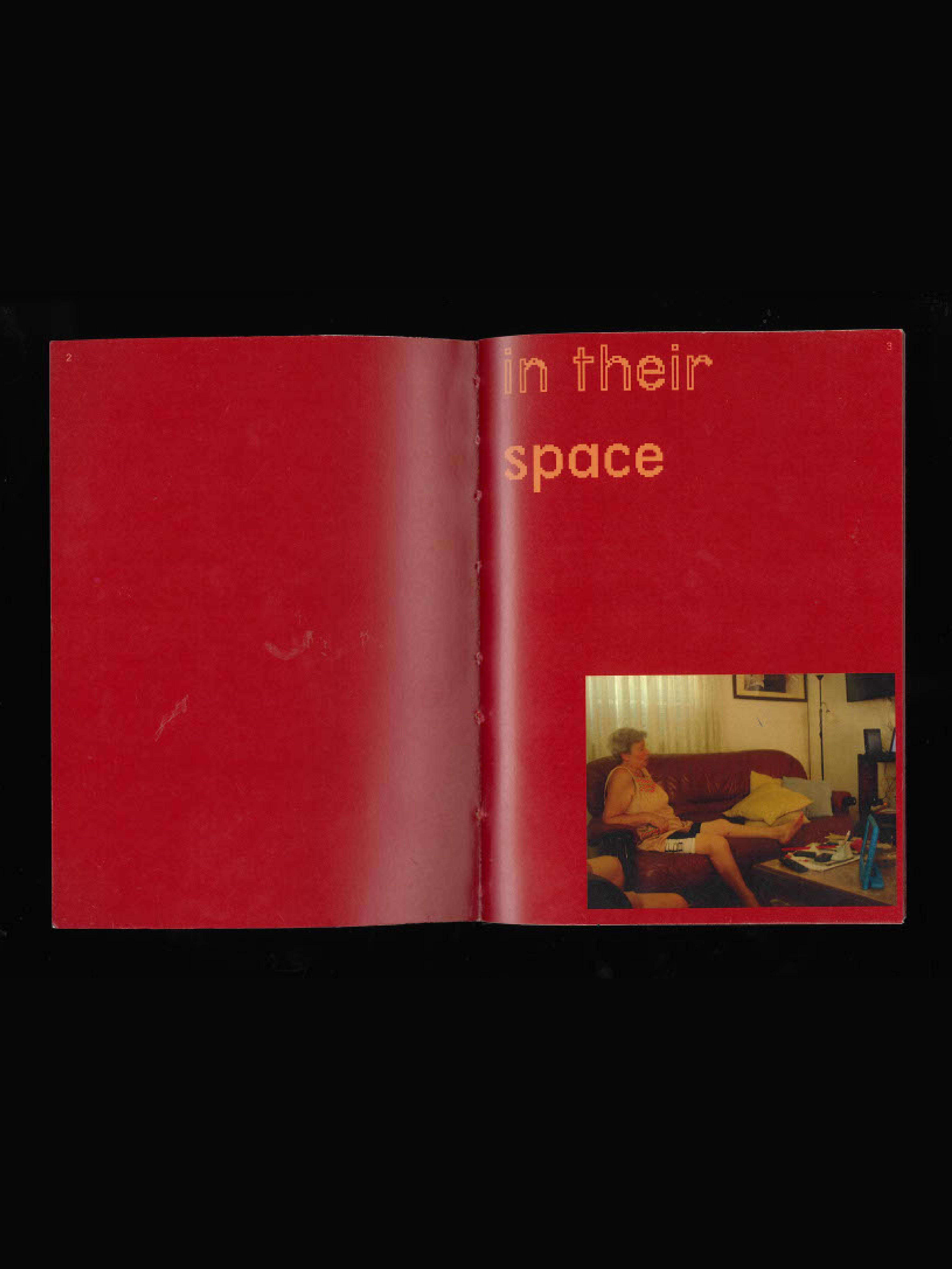 Page de mon fanzine 'People and how i see them, in their space, thoughts, during a moment, a close-up'