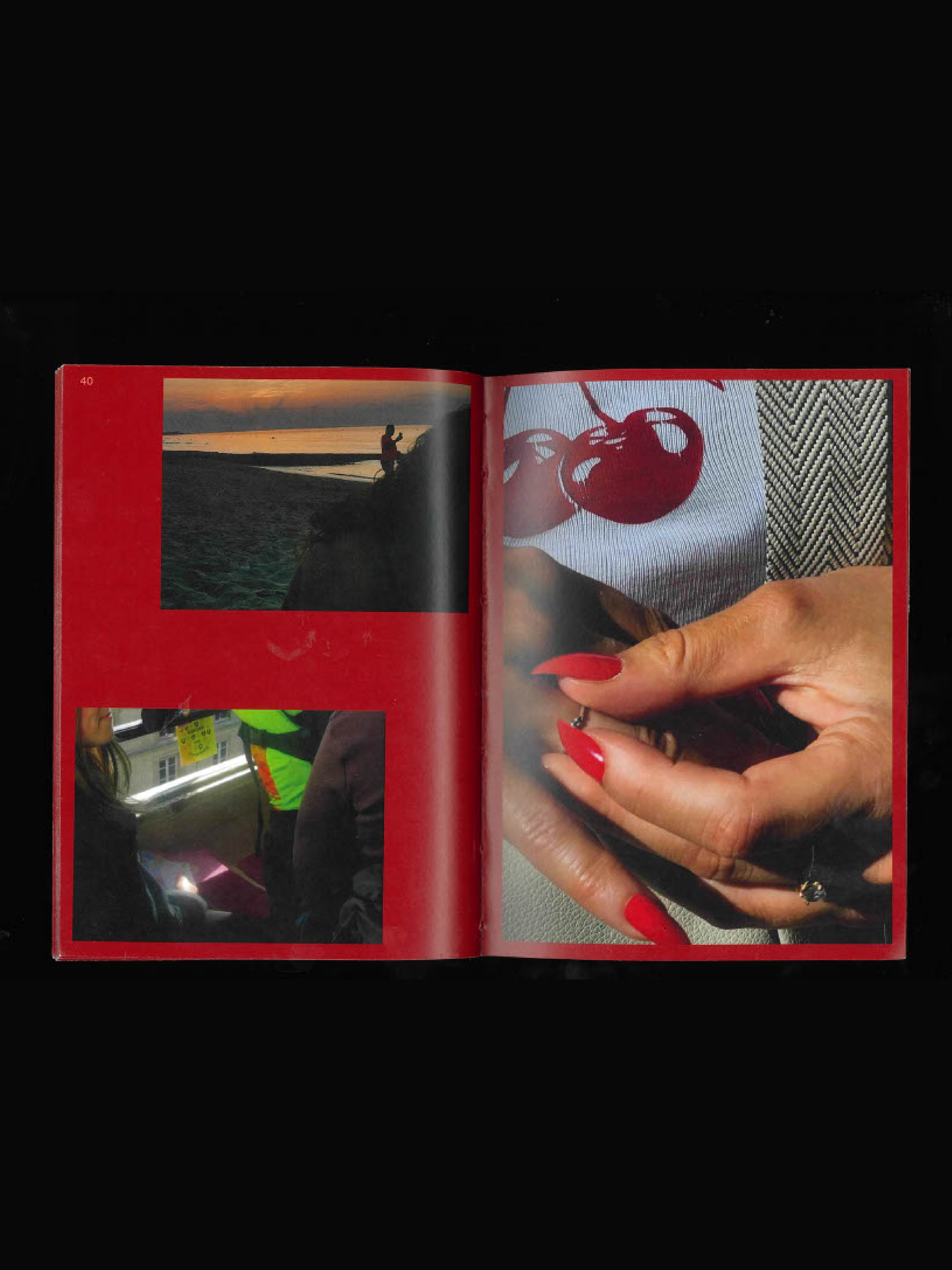 Page de mon fanzine 'People and how i see them, in their space, thoughts, during a moment, a close-up'