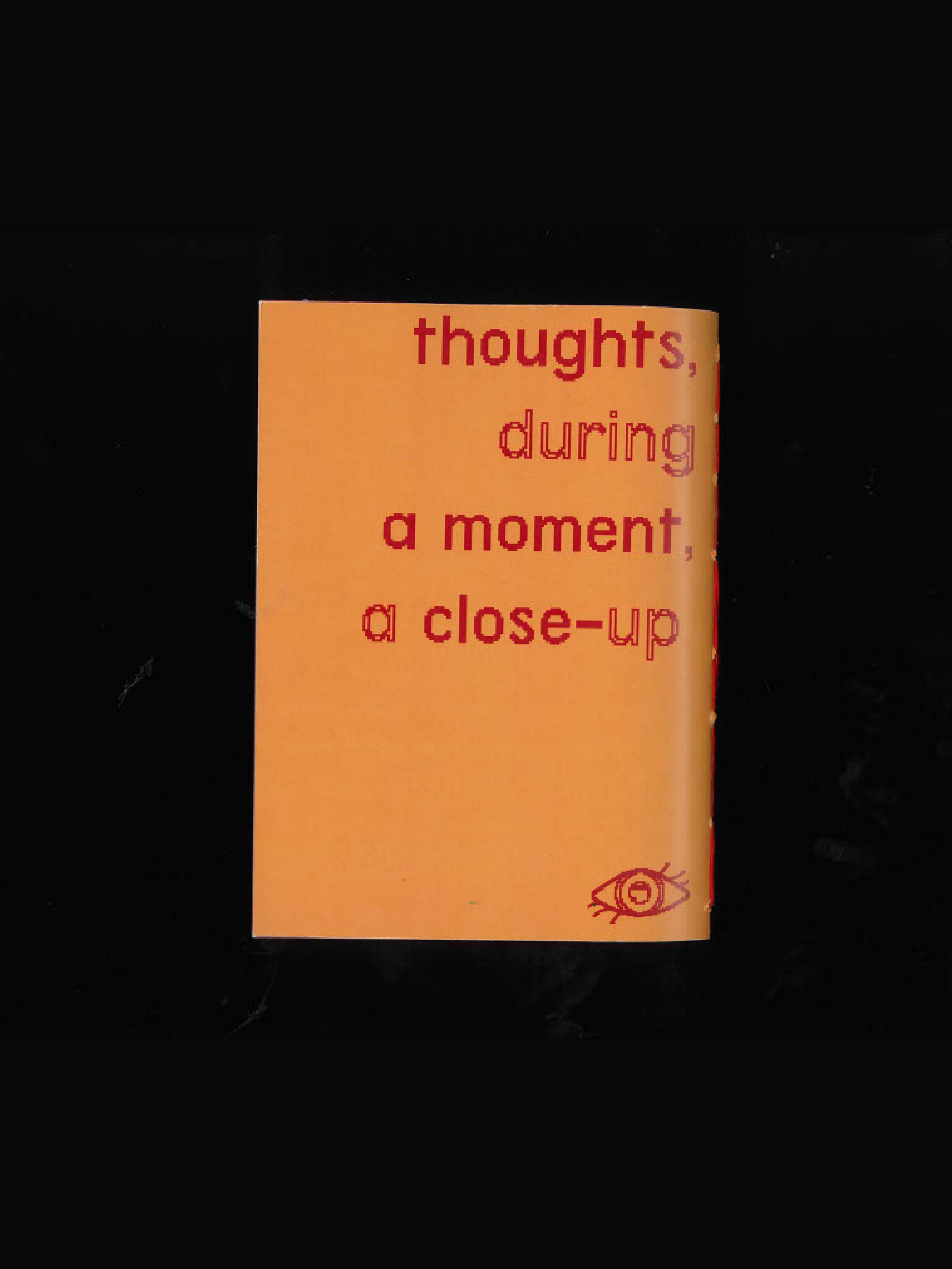 Page de mon fanzine 'People and how i see them, in their space, thoughts, during a moment, a close-up'