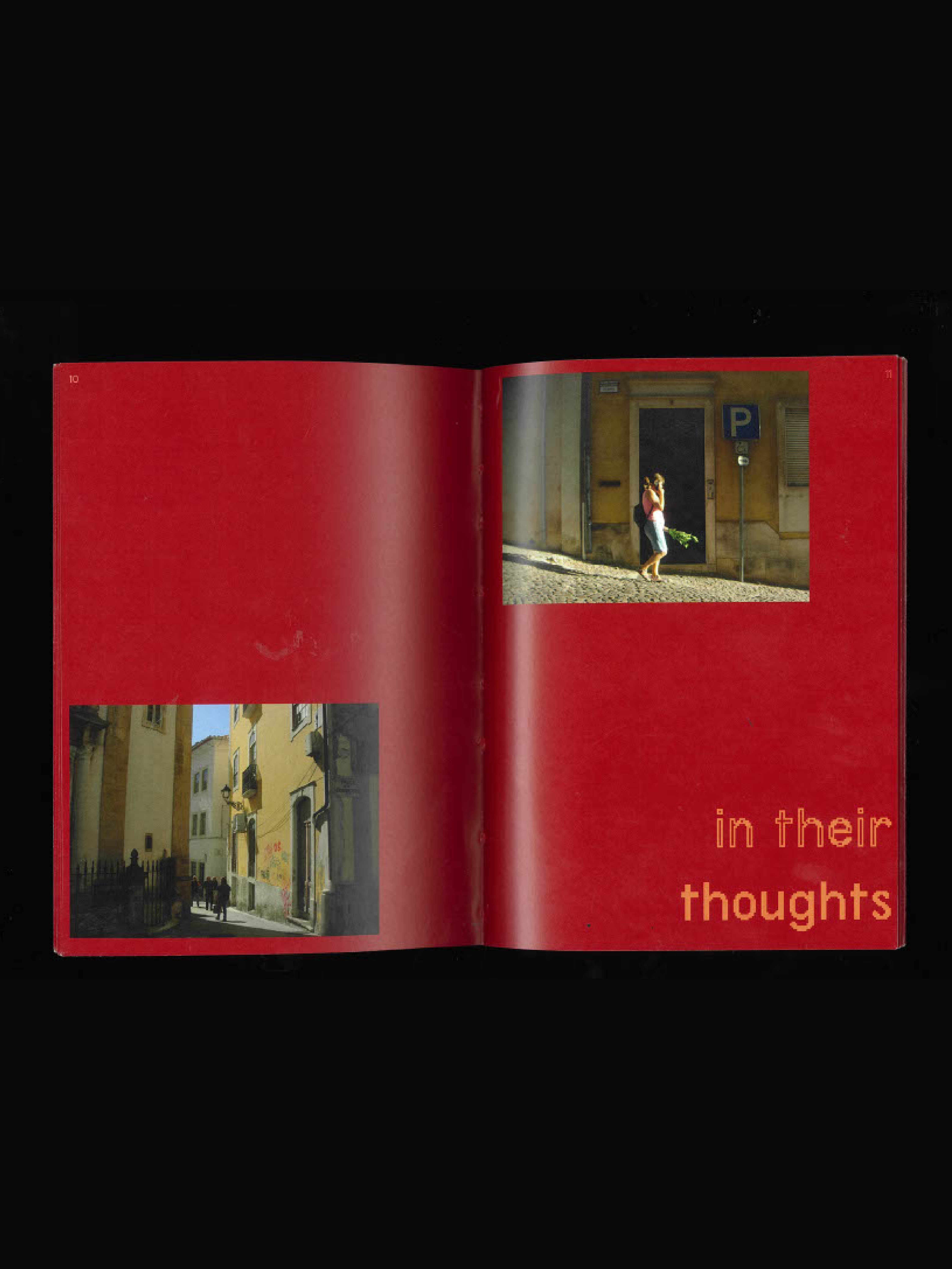 Page de mon fanzine 'People and how i see them, in their space, thoughts, during a moment, a close-up'