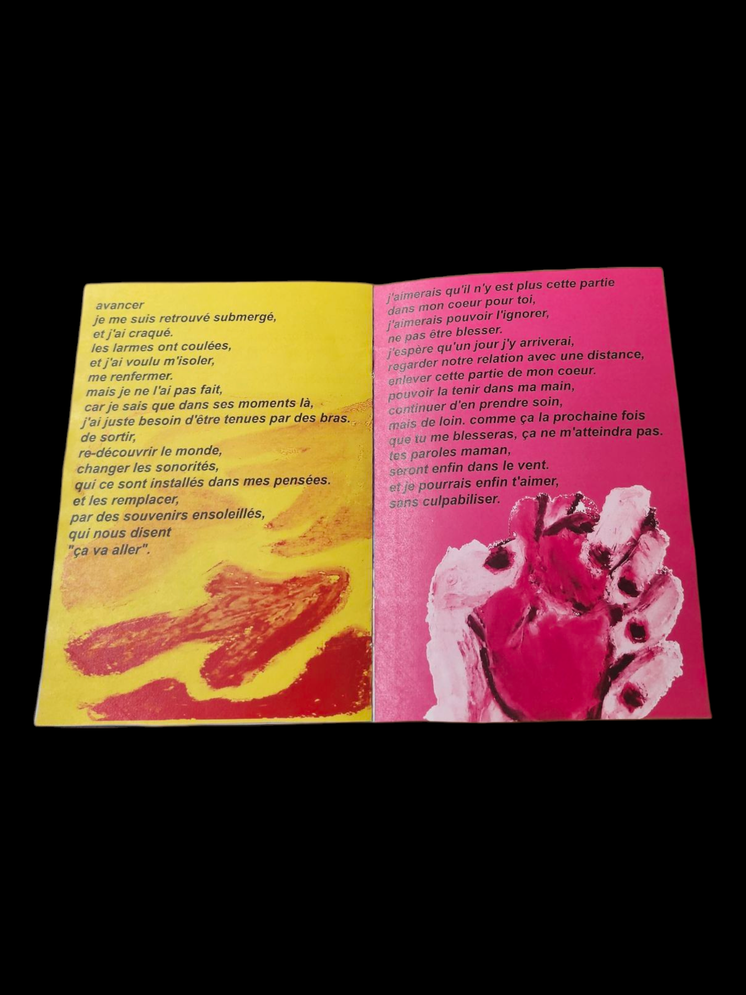 Page de mon fanzine 'Poemes egares'