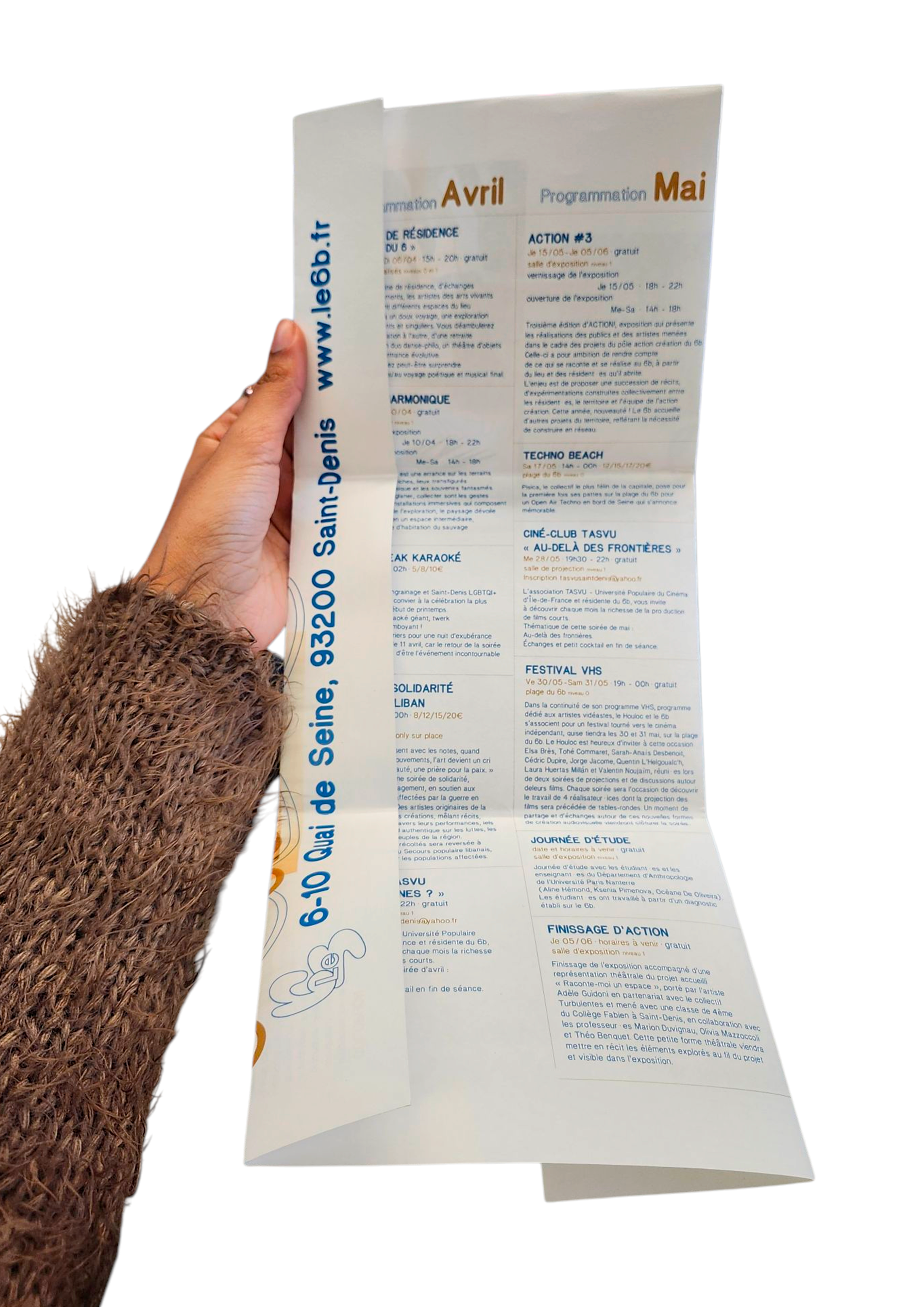 Réalisation d'un indentité visuelle, contenant un nouveau logo, une affiche et dépliant ainsi que de la merchandising pour un tiers-lieux : le 6b