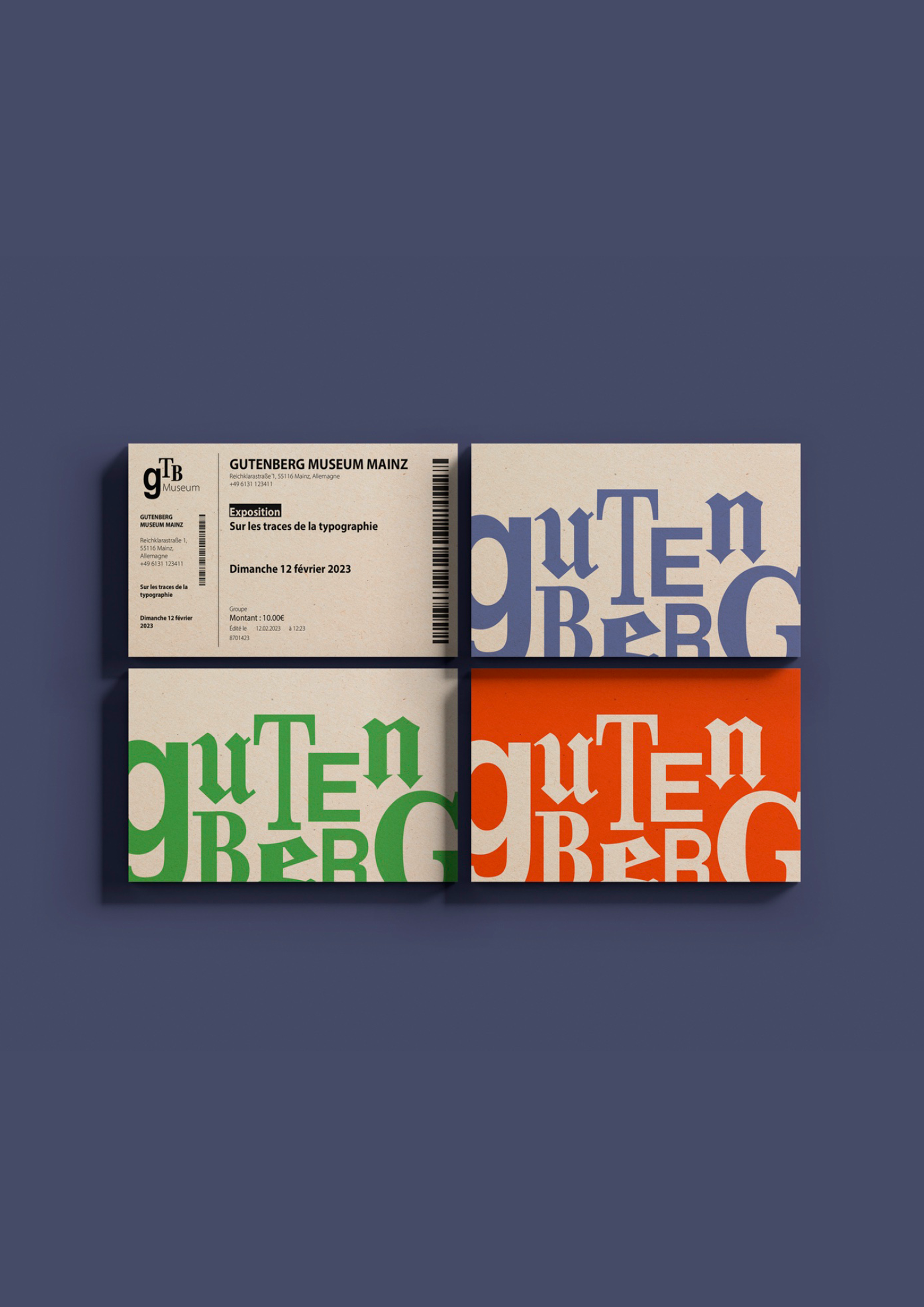 Projet de refont d'identité visuel pour le musée Gutenberg.
