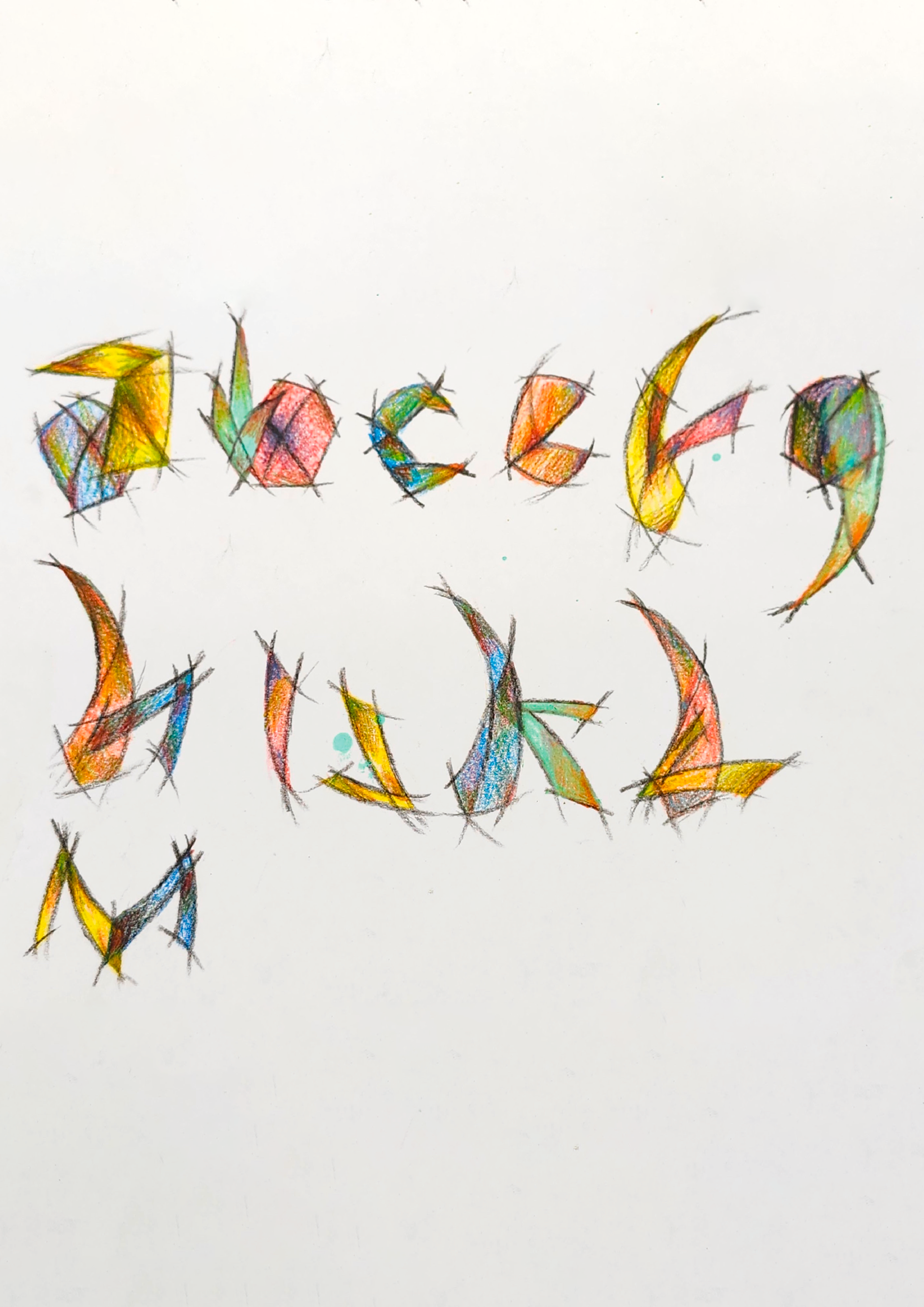 Création d'une typo modulaire inspiré, de l'artiste Natalia Gontcharova et plus globalement du mouvement artistique Futurisme.